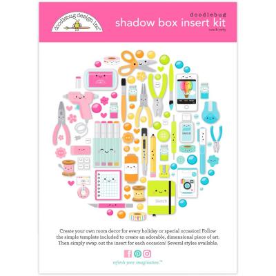 Doodlebug Cute & Crafty - Shadowbox Insert Kit